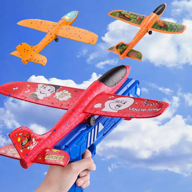 Brinquedo de Avião Planador com Lançador
